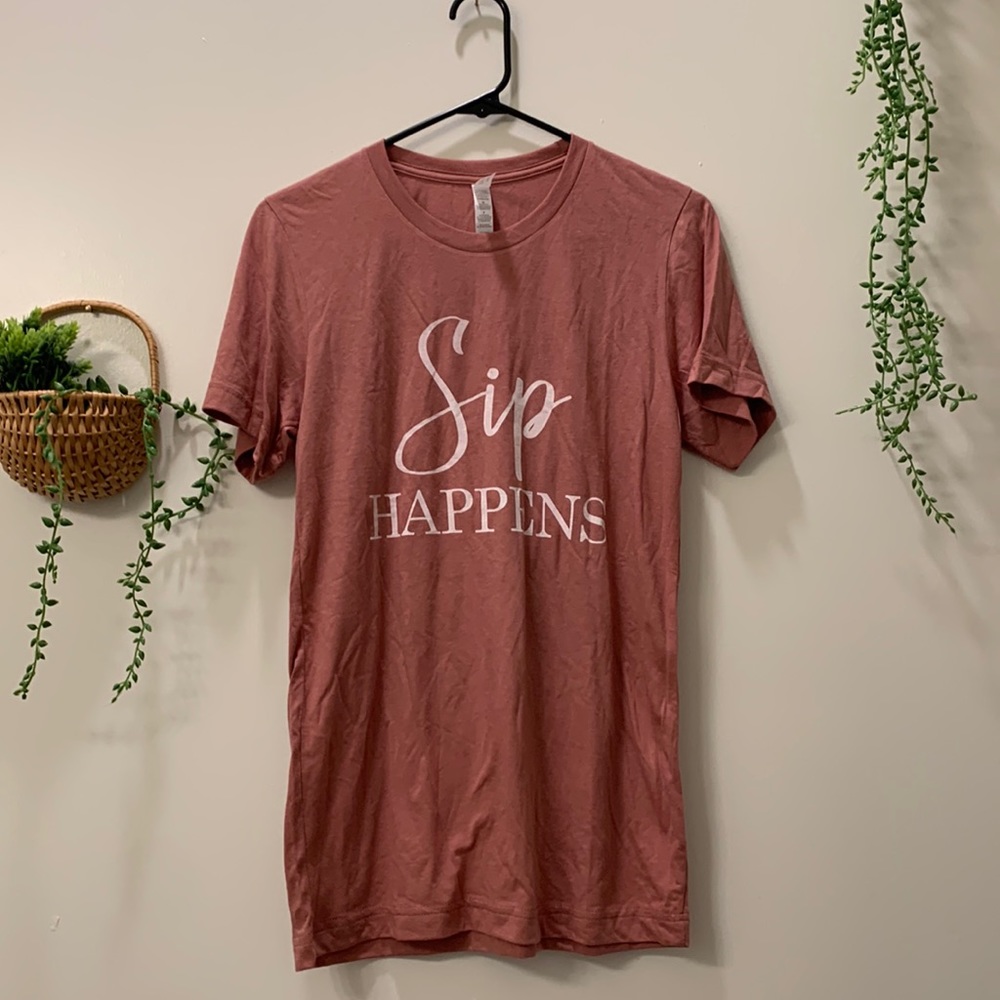 Bachelorette Wine Shirt “Sip Happens”